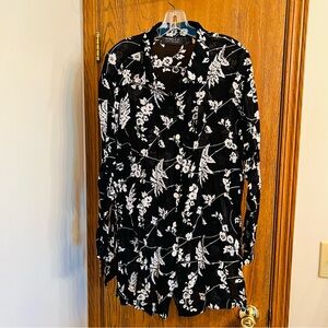 Lane Bryant - Black & White Sheer Blouse - 22/24